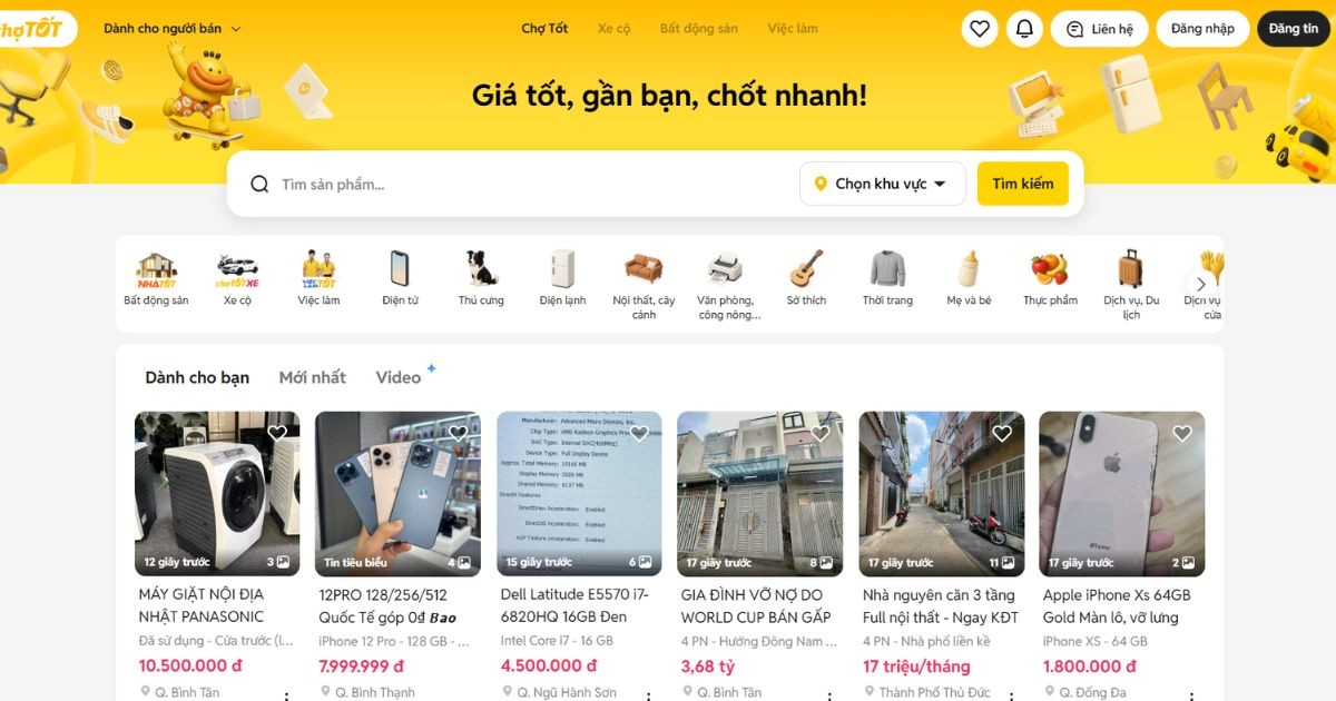 Sàn thương mại điện tử Chợ Tốt
