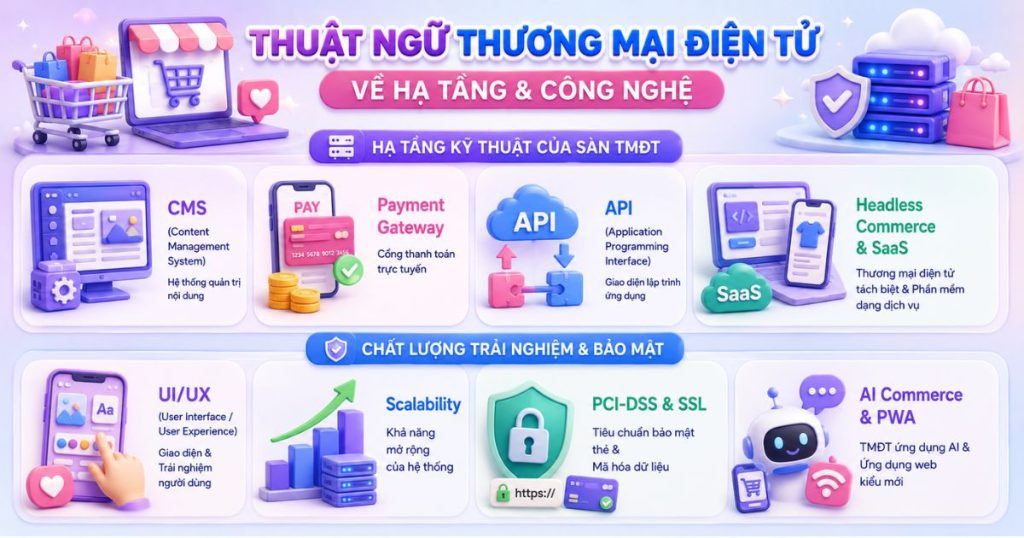Thuật ngữ thương mại điện tử về hạ tầng & công nghệ