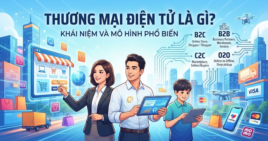 Thương mại điện tử là gì? Khái niệm và mô hình phổ biến