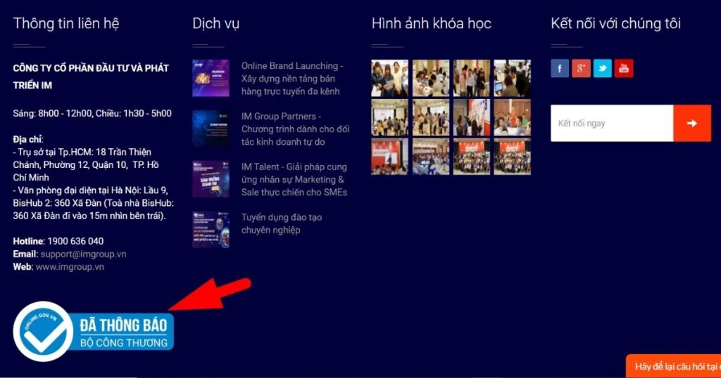 Gắn logo xác nhận của Bộ Công Thương