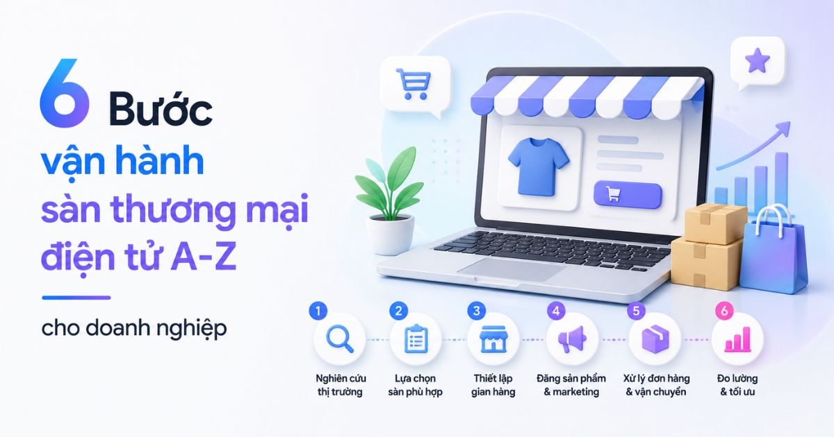 6 Bước vận hành sàn thương mại điện tử A-Z cho doanh nghiệp